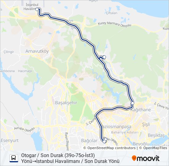 Plan de la ligne HVİST-5 de bus Plan de la ligne HVİST-5 de bus