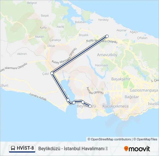 HVİST-8 Bus Line Map