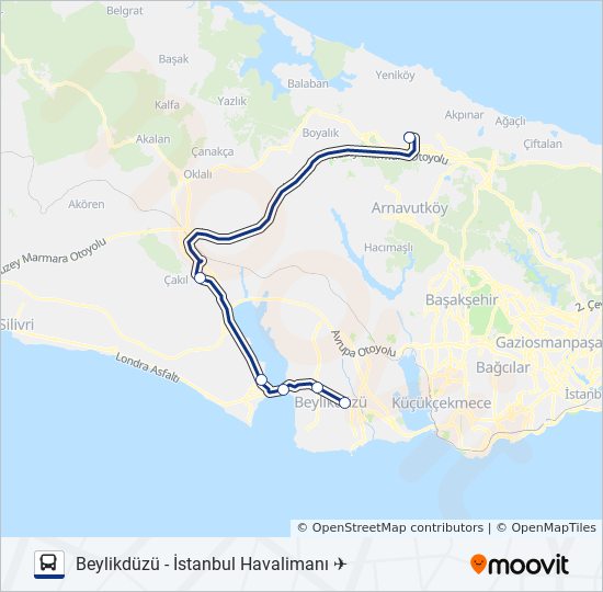 hvist8 route schedules stops maps beylikduzu buyukcekmece yonu istanbul havalimani son durak yonu