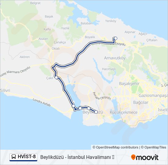 HVİST-8 bus Line Map
