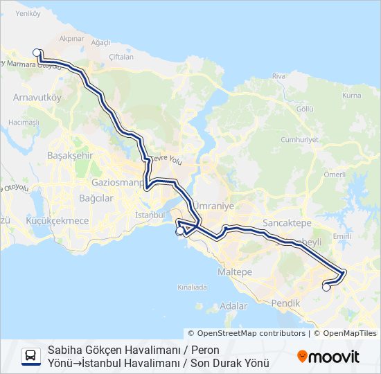 hvist13 route schedules stops maps sabiha gokcen havalimani peron yonu istanbul havalimani son durak yonu