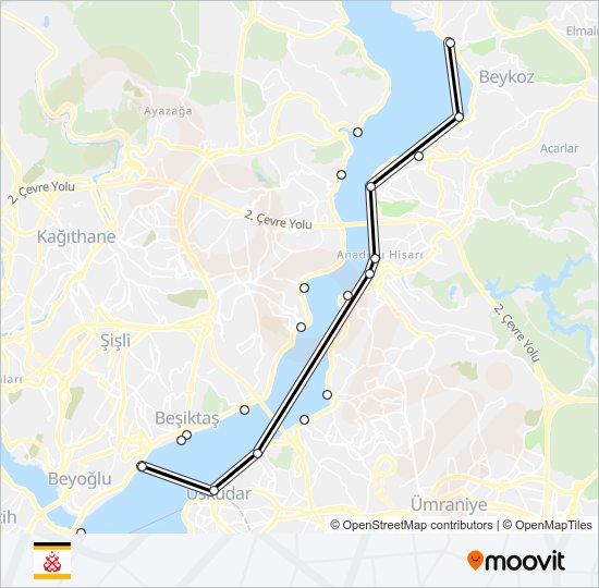 BOĞAZ HATTI ferry Line Map