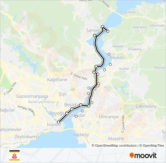 BOĞAZ HATTI Ferry Line Map