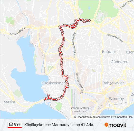 89F bus Line Map