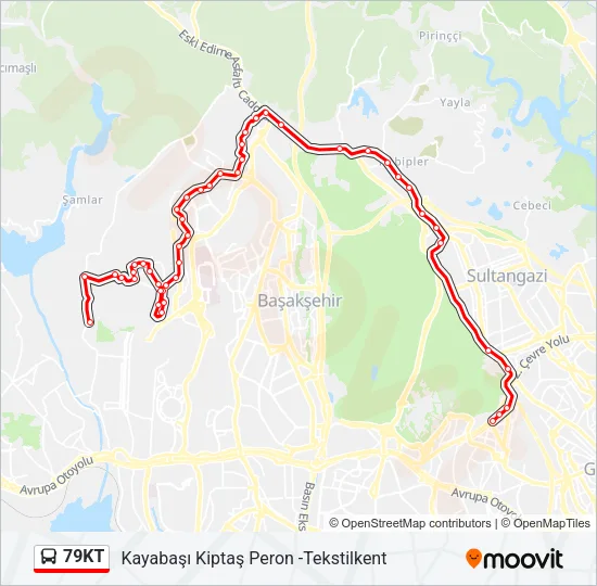 79KT Bus Line Map