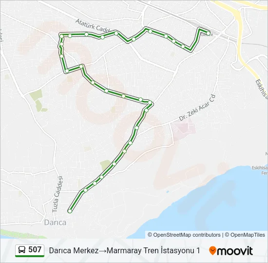 507 Bus Line Map