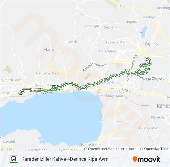 25 bus Line Map