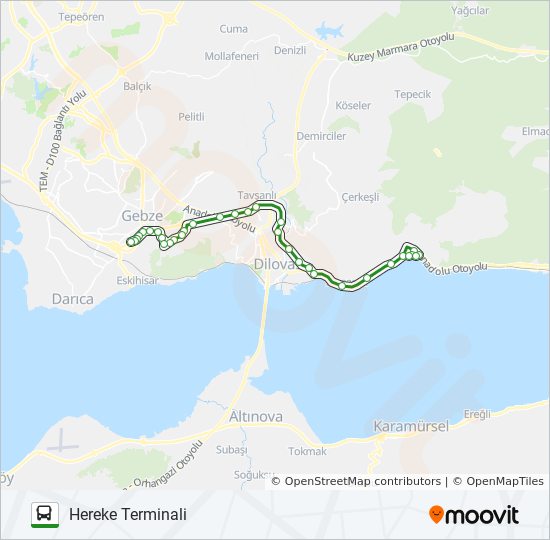 301 Bus Route Map 301 Route: Schedules, Stops & Maps - Hereke Terminali (Updated)