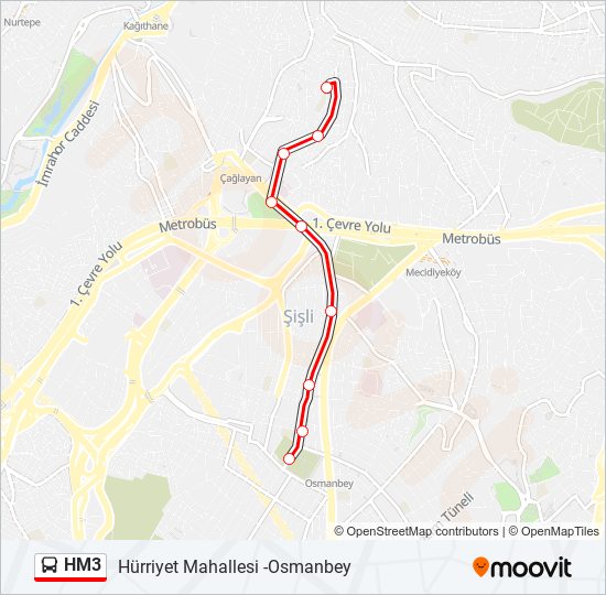 HM3 bus Line Map