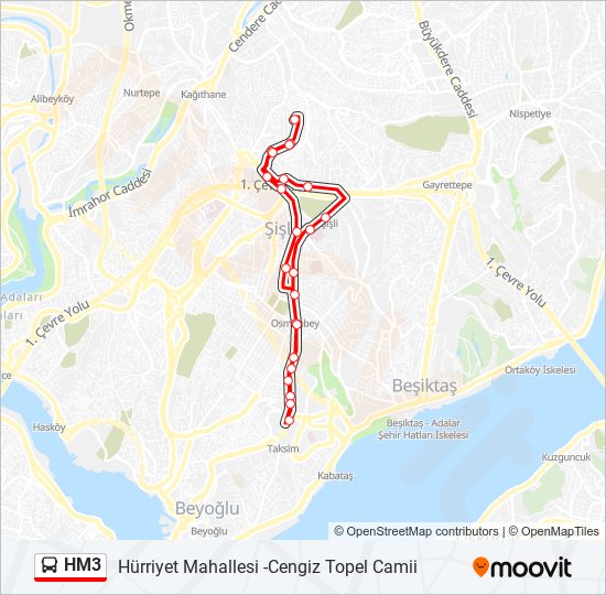 HM3 bus Line Map