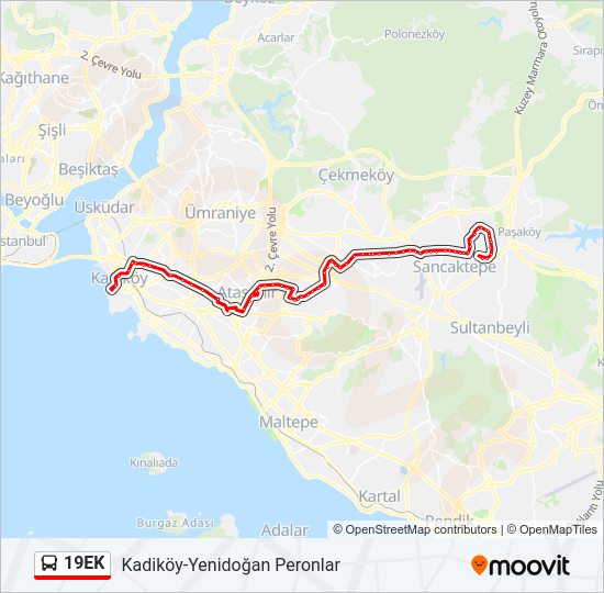 19EK bus Line Map