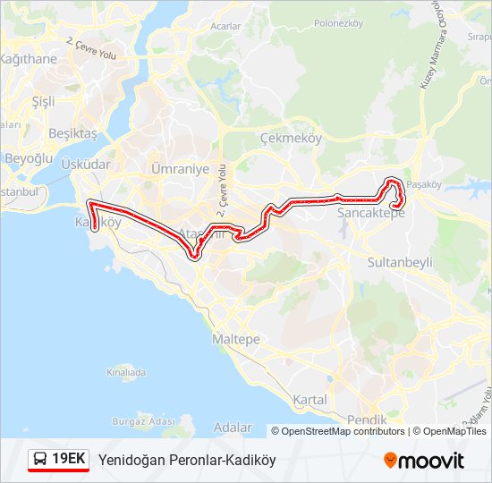 19EK bus Line Map