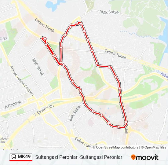 MK49 Bus Line Map