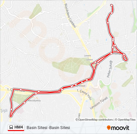 HM4 bus Line Map