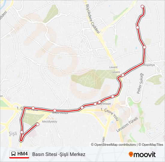 HM4 Bus Line Map