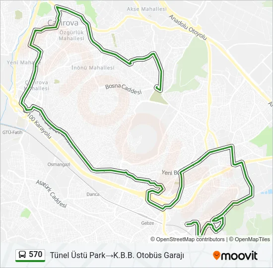 570 Bus Line Map