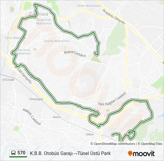 570 Bus Line Map