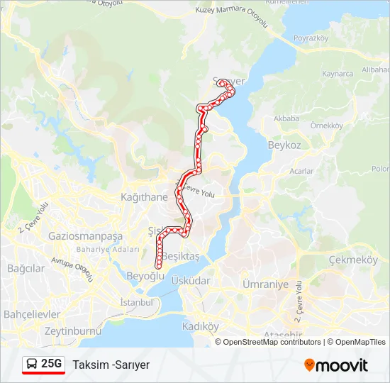 25G Bus Line Map