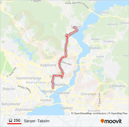 25G Bus Line Map