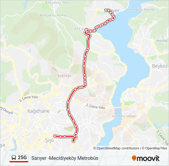 25G Bus Line Map