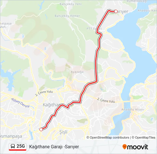 25G Bus Line Map