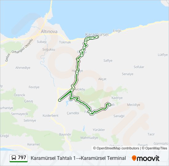 797 bus Line Map