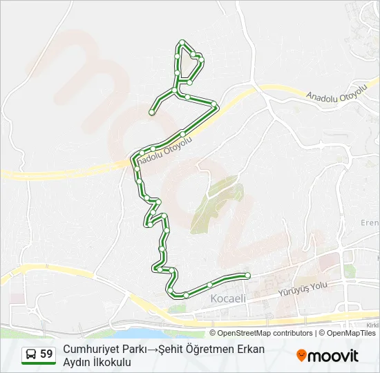 59 Bus Line Map