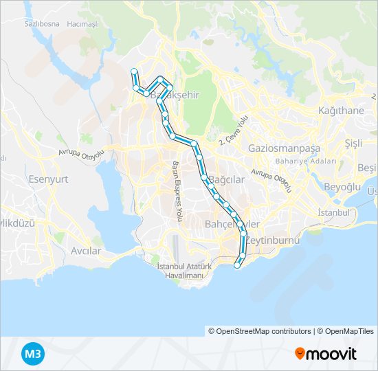 M3  Hattı Haritası