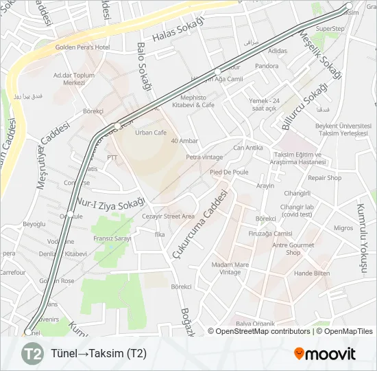 T2 Tram Line Map