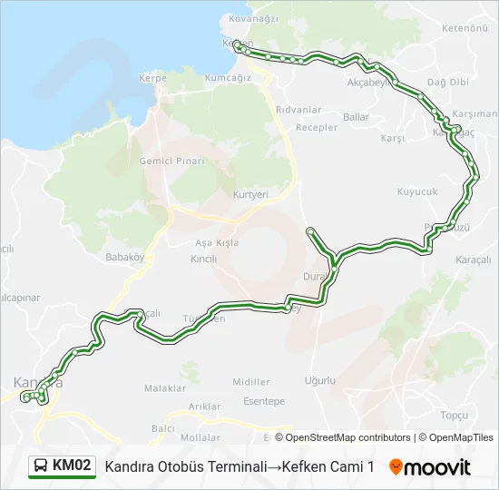 KM02 Bus Line Map