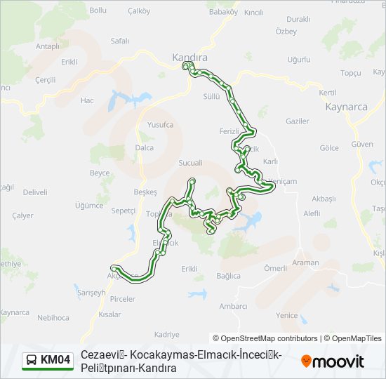 KM04 bus Line Map