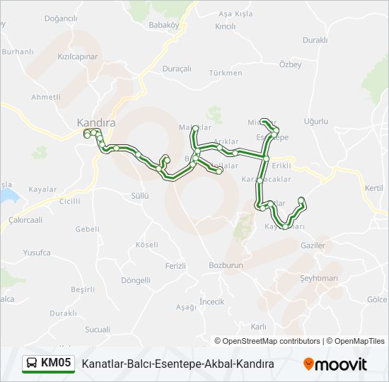 KM05 Bus Line Map