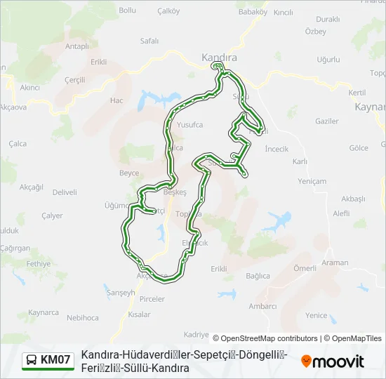 KM07 Bus Line Map