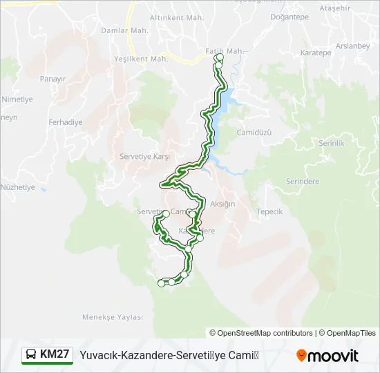 KM27 Bus Line Map