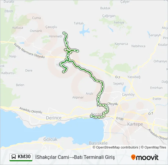 KM30 Bus Line Map