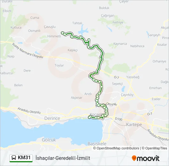 KM31 Bus Line Map
