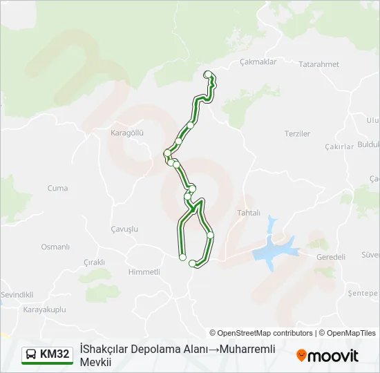 KM32 Bus Line Map