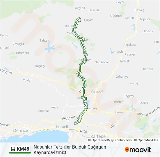 KM48 Bus Line Map