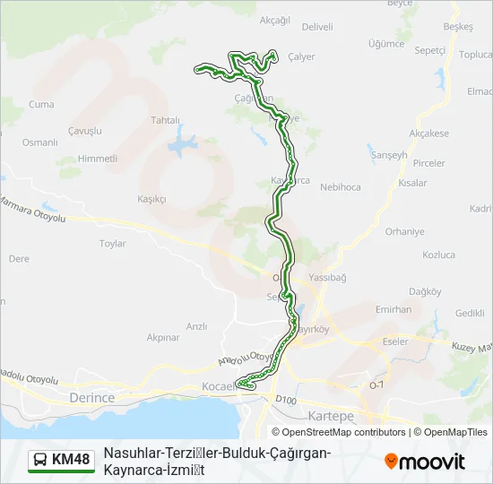 KM48 Bus Line Map