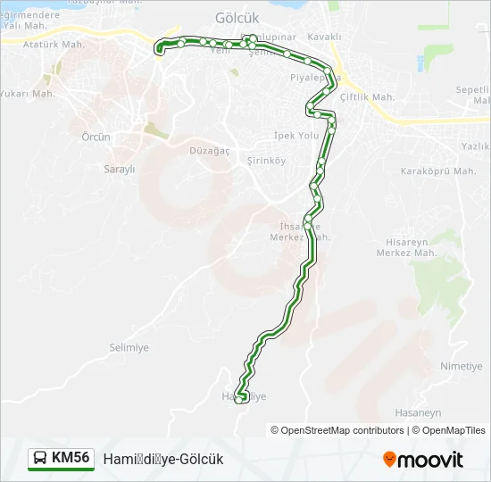 KM56 Bus Line Map