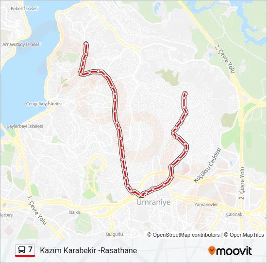 7 Bus Line Map