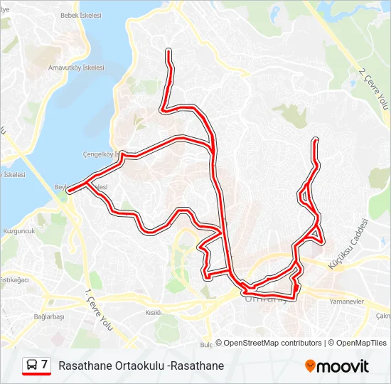 7 Bus Line Map