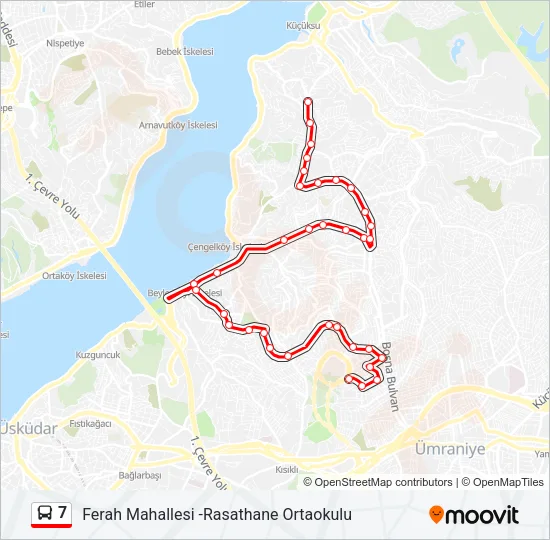 7 Bus Line Map