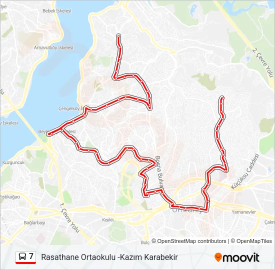 7 Bus Line Map