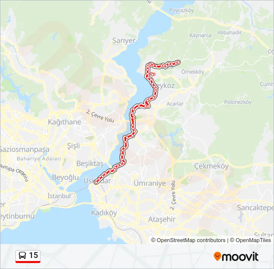 15 Bus Line Map
