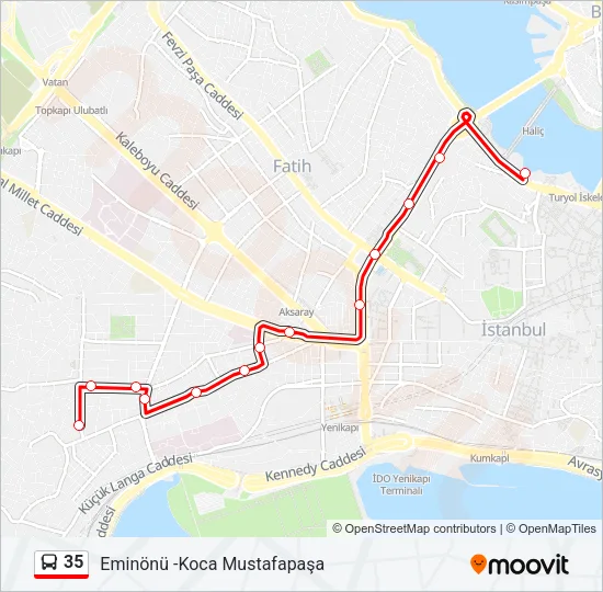 35 Bus Line Map