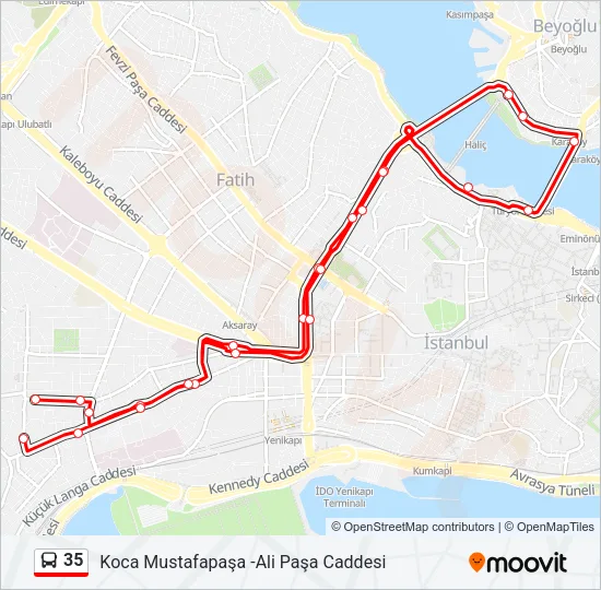 35 Bus Line Map