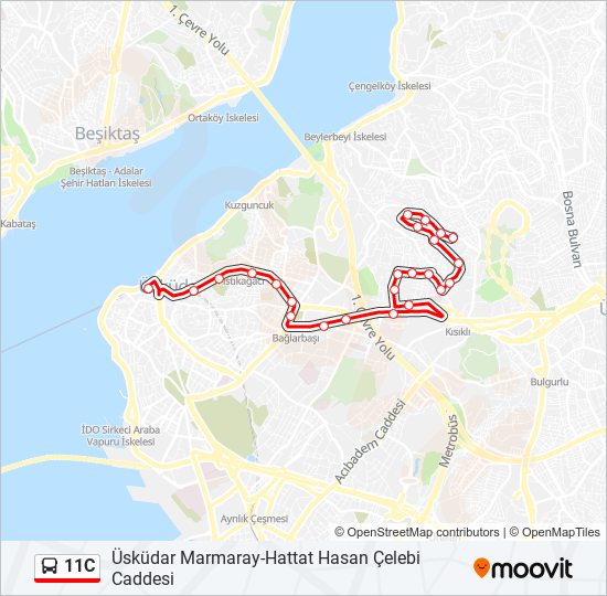 11C bus Line Map