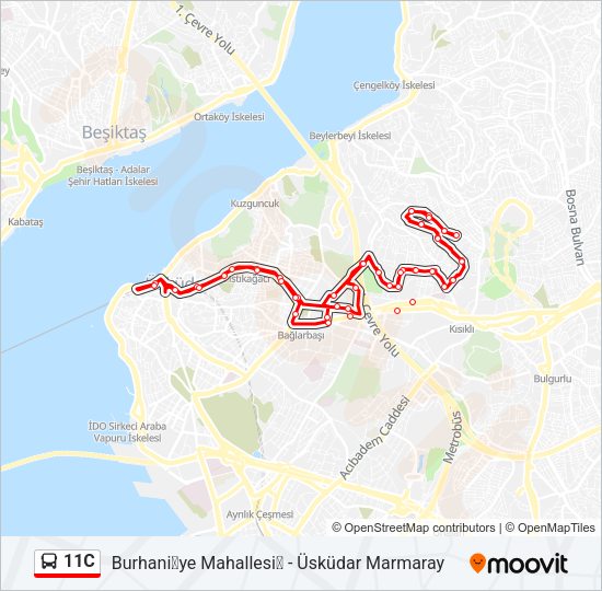 11C Bus Line Map