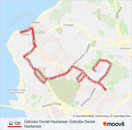 12C bus Line Map